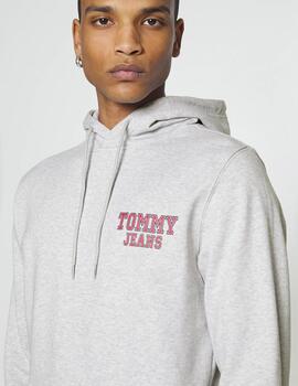 Sudadera Tommy Jeans Entry Graphic Hoodie gris hombre
