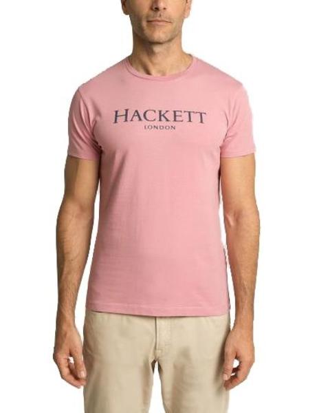 Camiseta Hackett London Tee rosa hombre
