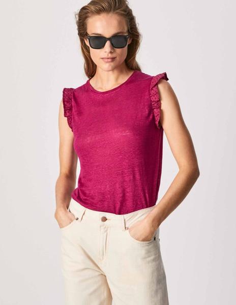 completar brandy O Camiseta Pepe Jeans Daysies fucsia mujer