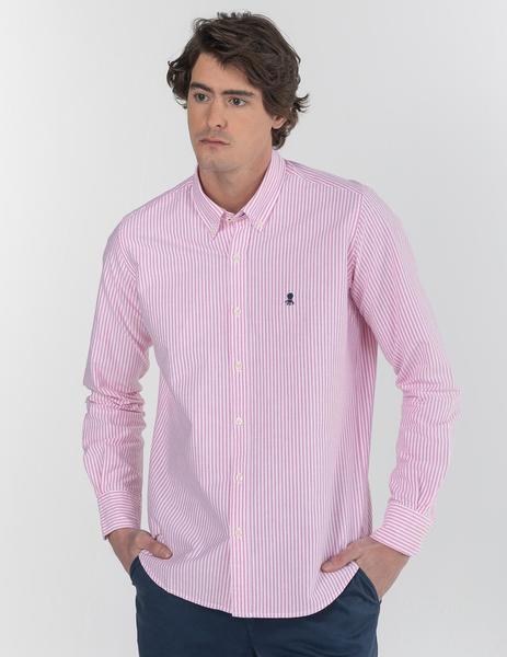 Asistir Instantáneamente llenar Camisa elPulpo Pinpoint Rayas rosa hombre