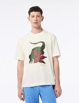 Camiseta Lacoste x Netflix Stranger Things blanco hombre