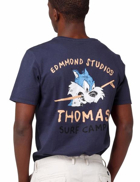 Alfombra de pies Típicamente Corresponsal Camiseta Edmmond Studios Thomas Surf marino hombre